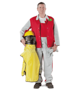 Clemco Blaster Trousers and Jacket with Leather Trim – Güvenli ve Dayanıklı Kumlama Kıyafeti