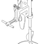 Kelepçeye Monteli Varil Karıştırıcı, hava tahrikli, 1 HP, 105,4 cm uzunluğunda, çift eğrisel pervane içerir; açık varil Arsan Yüzey