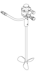 Ürün Karşılaştırma 1 18 L kovalar için Kova Kapağı Karıştırıcı, hava tahrikli, 1/4 HP, 33,6 cm, paslanmaz çelik malzeme, eğrisel pervane