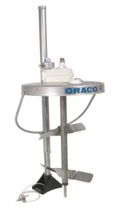Asansör, varil koruyucusu ve sifon kitli Ağır Hizmet Tipi Geri Dişli Varil Karıştırıcı, hava tahrikli, 1/2 HP, 81,25 cm uzunluğunda