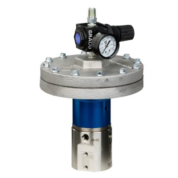 Yüksek Akışkan Basıncı Regülatörü, Korozyona Dayanıklı, 6000 Maks psi, 500-4000 psi Aralığı, 1,0 galon/dakika, SST, Hava, 3/8 (f) x 3/8 (f), 1/4 (f) Port