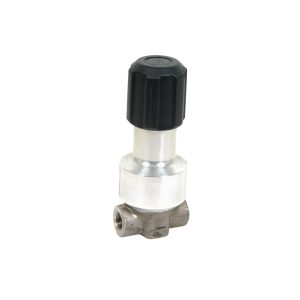 Yüksek Basınçlı Akışkan Geri Basınç Regülatörü, 2500 Maks psi, 600-1500 psi Basınç Aralığı 10,2 galon/dakika, SST, Yay Tipi, 3/8(f) x 3/8(f)