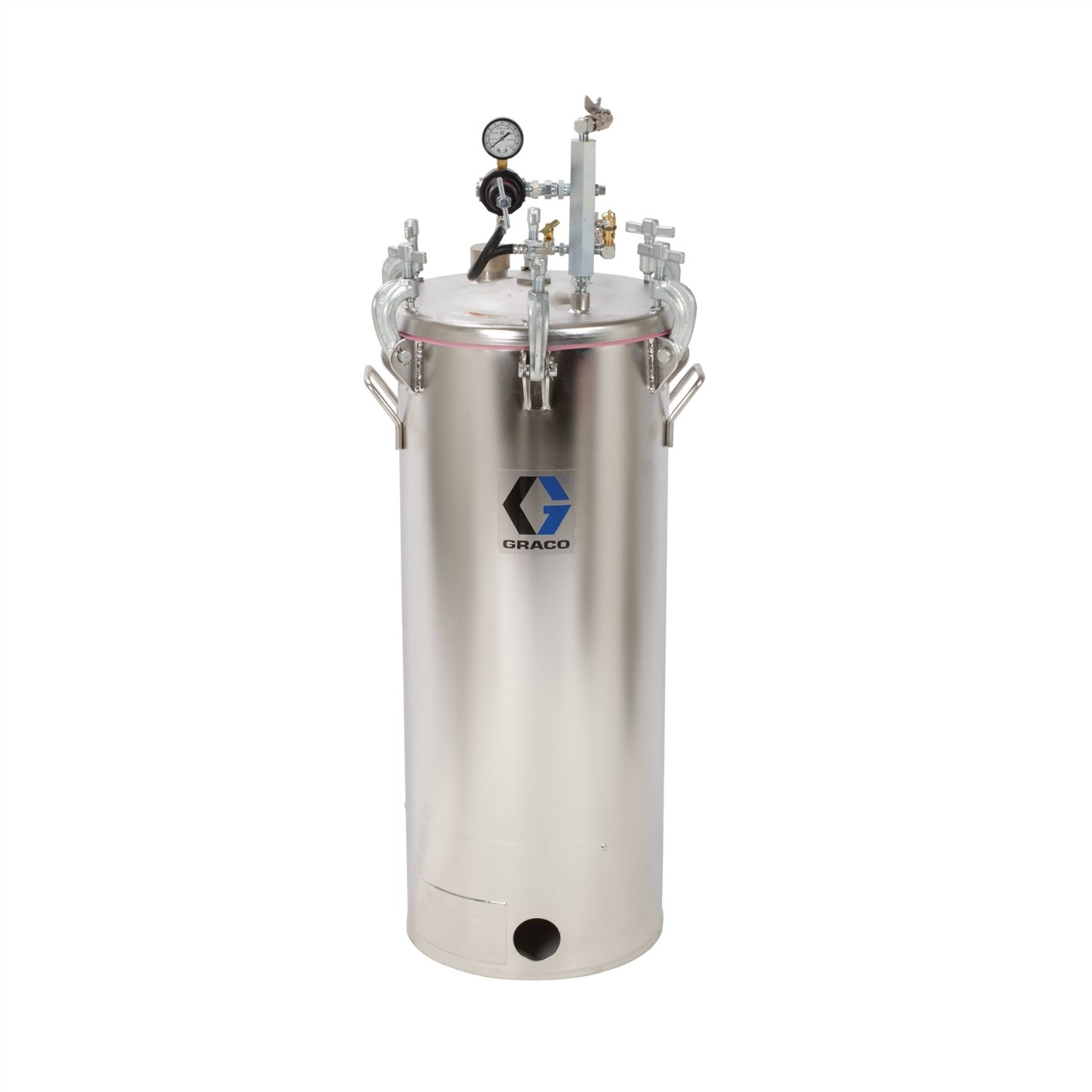 15 Galon Yüksek Basınçlı (HVLP) Kap, 100 psi’ye ayarlı, ASME sınıfı, 113,2 cm, 42 kg, SST 1 Graco 15 Galon Yüksek Basınçlı HVLP Kap
